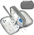 FYY Electronic Organizer, Travel Tech Pouch Bag, Cable Organizer Dark Grey | Wrist Strap, Waterproof, Double Layers Portable Electronics Travel Carrying Case for Cord, Charger, Daily Business Trips Use by FYY