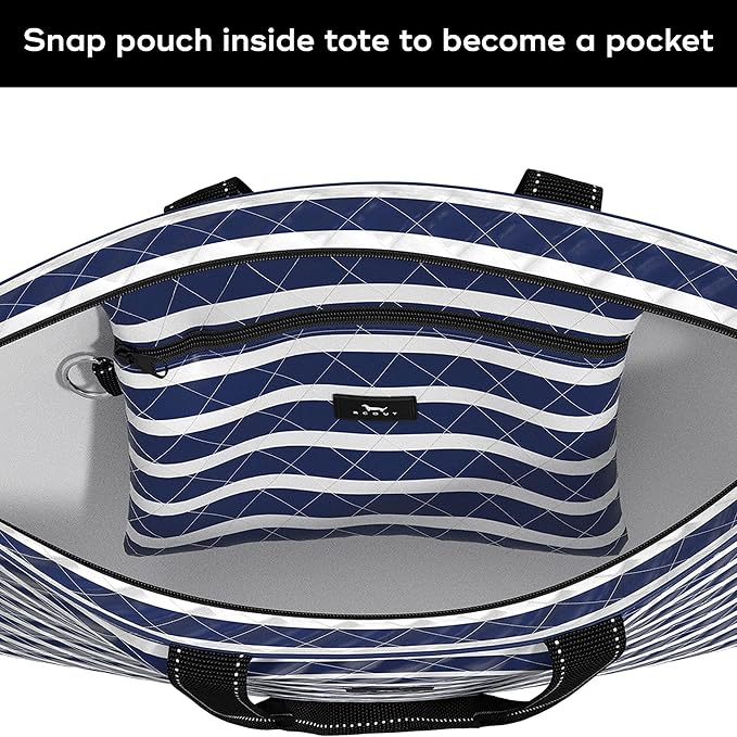 SCOUT Plus 1 Foldable Travel Tote Bag - 2 bags in 1 | Perfect travel companion that packs away easily into a zipper pouch for quick storage, water resistant, interior key clasp - Image 5