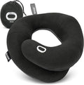 BCOZZY Travel Neck Pillow for Airplane– Patented Double Support for Head, Neck, and Chin. Best for Long Flights, Plane Sleeping, and Car Rides. Adjustable Size. Fully Washable. Carry Bag. Large, Black by BCOZZY