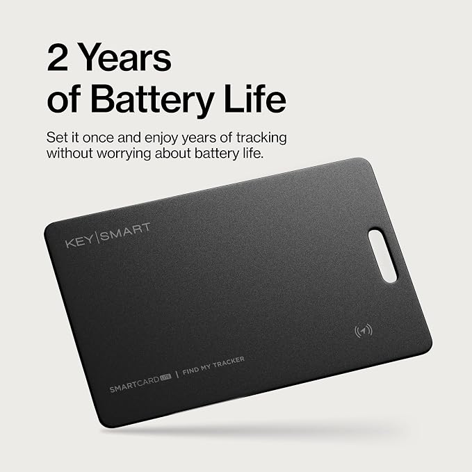 KeySmart SmartCard Lite 2 Year Battery Wallet Tracker for iPhone | Compatible with Apple Find My App, Long-Lasting Single-Use 2-year Battery Life, Slim Tracking Card - Image 8