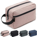 Travel Toiletry Bag for Women and Men, Water-resistant Shaving Bag for Toiletries Accessories, Foldable Storage Bags with Divider and Handle for Cosmetics Toiletries Brushes Tools by FUNSEED