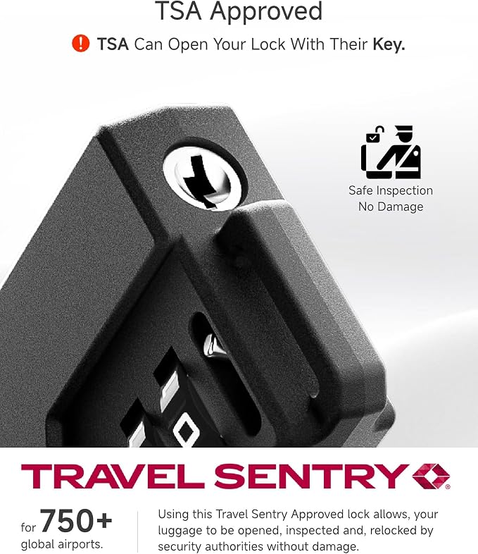 LUGGEX 6 Pack TSA Locks for Luggage, Luggage Locks TSA Approved | Suitcase Locks in Gift Box, Ultra-Light 33g Combination Cable Locks, Easy-Read Dials for Suitcase Backpack Gym, Black - Image 4