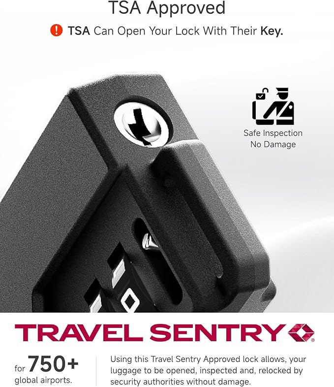 LUGGEX 4 Pack TSA Locks for Luggage, Luggage Locks TSA Approved | Suitcase Locks in Gift Box, Ultra-Light 33g Combination Cable Locks, Easy-Read Dials for Suitcase Backpack Gym, Blue - Image 4