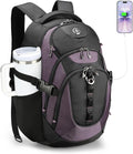 Swissdigital Design Laptop Backpack with USB Charging Port, Travel Backpack Fits 15.6 inches Computer, 31L College School Backpack for Women, Light Purple/Black | SD803-85 by SwissdigitalDesign
