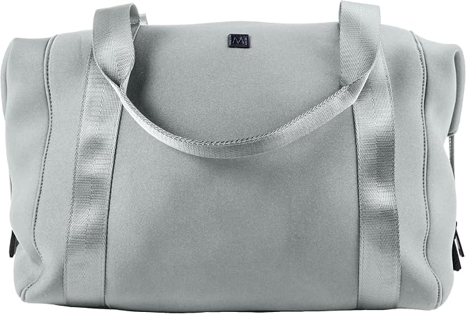 Tomorrow Duffle | 18L | NTB-714 Silver | Weekender Carry-On, Travel Bag, Trolley Sleeve, Sturdy Neoprene & Nylon, Personal Item, Fits Under Airline Seat, TSA Friendly by MerzonTravel