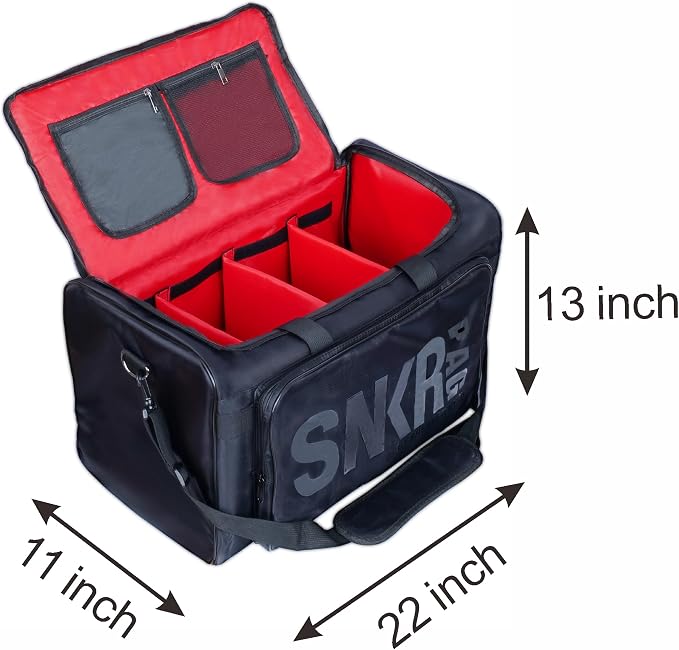 Shoe Bags for Travel Sneaker Travel Bag Shoes Duffel Bags Waterproof Gym Sports Luggage Sneakerhead Bag for Men with 3 Adjustable Dividers fit 4 Pairs Heavy Duty Travel Accessories (red) - Image 7