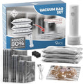 9-Pcs Travel Vacuum Bags with Electric Pump - Vacuum Storage Bags for travel - Space Saver for Clothes - Packing Cubes for Luggage & Suitcases - With Portable Cordless Pump by Unknown