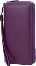 Bveyzi Women RFID Blocking Wallet Leather Zip Around Phone Clutch Large Capacity Ladies Travel Purse Wristlet by Bveyzi