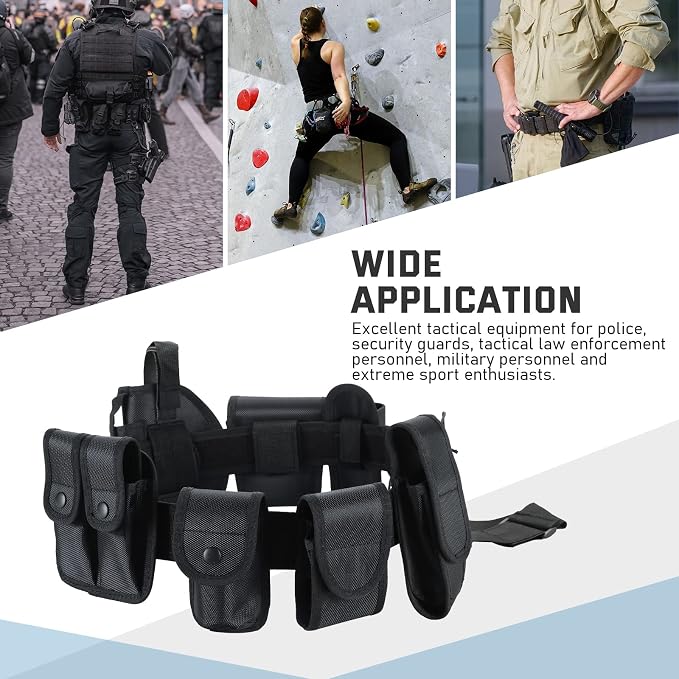 ATPEAM Security Guard Equipment Belt - 10 in 1 Multifunctional Tactical Duty Belt for Law Enforcement, Military, and Sports - Image 6