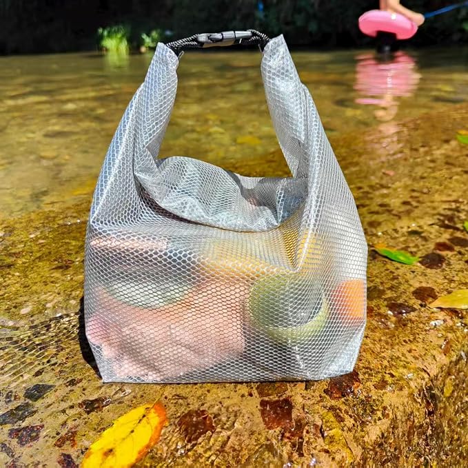Cosmetic storage bag with dry and wet separation, wash bag, hand-held bag, portable storage bag, simple style,suitable for travel, fitness, swimming, outdoor rafting (White+Gray, Carry-On 20-Inch) - Image 4
