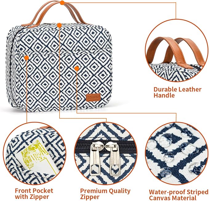 Hanging Travel Toiletry Bag,Large Capacity Cosmetic Travel Toiletry Organizer for Women with 4 Compartments & 1 Sturdy Hook,Perfect for Travel/Daily Use/Christmas - Image 5
