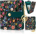 Jogjam Bird Floral Small Women Wallet, Rfid Slim Compact Credit Card Holder | PU Leather Bifold Cash Zipper Coin Pocket ID Window, for Female Ladies Teen Girls Girly Gifts by Jogjam
