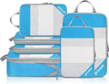 Compression Packing Cubes for Travel, Lightweight Vacation Travel Essentials, Travel Accessories for Suitcase Organizer Bags Set, Durable Luggage Organizer by PREZON