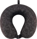 FUL Hello Kitty Neck Pillow, Black | All Over Print Memory Foam Travel Accessories for Airplane, Car and Office, Comfortable and Breathable by fulLuggage