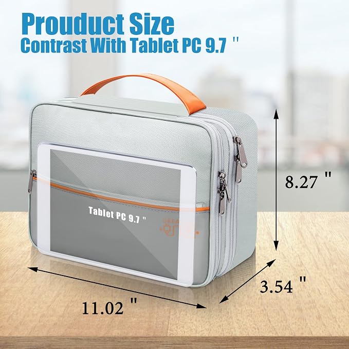 SELLYFELLY Electronics Travel Organizer, Double Layer Cable Organizer Bag Watreproof Electronics Accessories Storage Bag for Cord, Charger, Phone, Power Bank, Hard Drive - Image 2