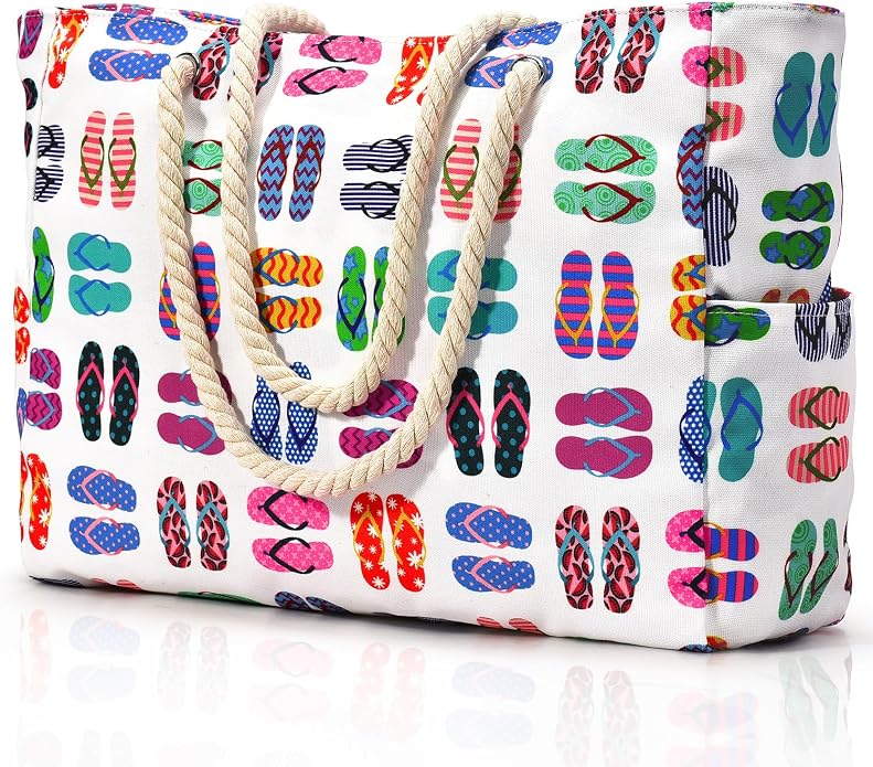 Becokan Beach Bags for Women Large Waterproof Beach Tote Bag Zipper Beach Bags Waterproof Sandproof Swim Pool Bag Large Tote by BecokanBeachBagSpecialist
