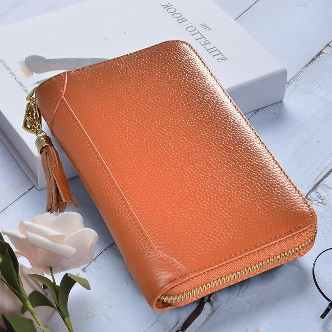 Easyoulife Credit Card Holder Wallet Womens Zipper Leather Case Purse RFID Blocking - Image 2