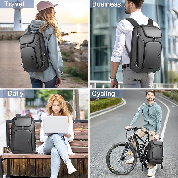hk Business Smart Backpack for Men Anti-Theft for 17.3 Inch Laptop | with USB Charging Port Water-Resistant Large Durable Compact 30L for Travel College Work - Image 7