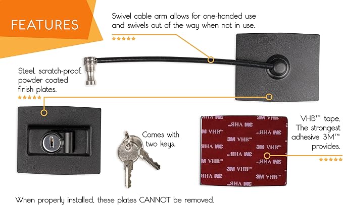 Premium Refrigerator Lock with Built-in Keyed Lock (White) - Image 3
