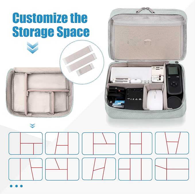 SELLYFELLY Electronics Travel Organizer, Double Layer Cable Organizer Bag Watreproof Electronics Accessories Storage Bag for Cord, Charger, Phone, Power Bank, Hard Drive - Image 5