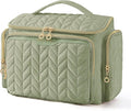 BAGSMART Travel Toiletry Bag, Large Wide-open Travel Bag for Toiletries, Makeup Cosmetic Travel Bag with Handle-Green by BAGSMART