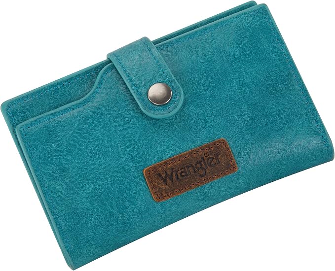 Wrangler Wallet for Women Bifold Card Holder with Zipper and ID Window - Image 5