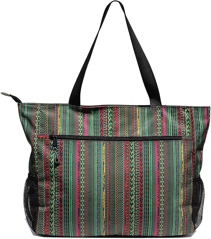 ESVAN LARGE BEACH BAG Water Resistant Lightweight 20 inch Women Oversize Tote Bag for Gym Beach Travel Pool Yoga Nurse - Image 4