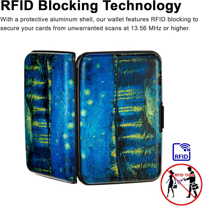 Credit Card Holder Small RFID Blocking Wallet Business Metal Slim Mini Aluminum Hard Case for Women Men - Image 3