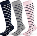 Cotton Compression Socks for Women&Men 15-20mmHg Knee High Cute Support Sock for Nurses, Pregnant Women, Travel by Blicount