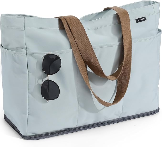 GAGAKU XL Beach Bag with Zipper & Cooler Pockets | Sand-Proof Foldable Large Tote Bag for Cruise, Travel, Family, Women by GAGAKU