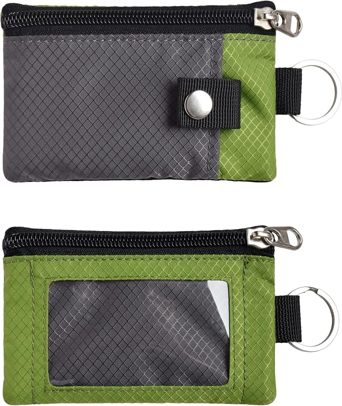 CHENSPRX Minimalist RFID Blocking Small Wallet with ID Window,WaterResistant Zip Id Case Wallet with Lanyard Keychain for Cards,Cash,Travel,Women,Men - Image 3