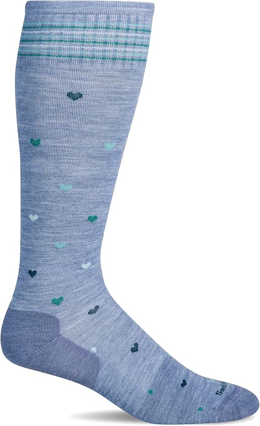 Sockwell Women's Full Heart Moderate Graduated Compression Sock Wide Calf Fit by Sockwell