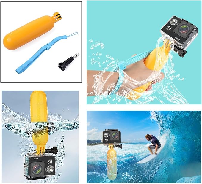 AKASO Action Camera Accessories Kit for GoPro Hero13/EK7000/Brave 4 | Including Chest Strap, Head Strap, Floating Hand Grip, Suction Mount and so on - Image 2
