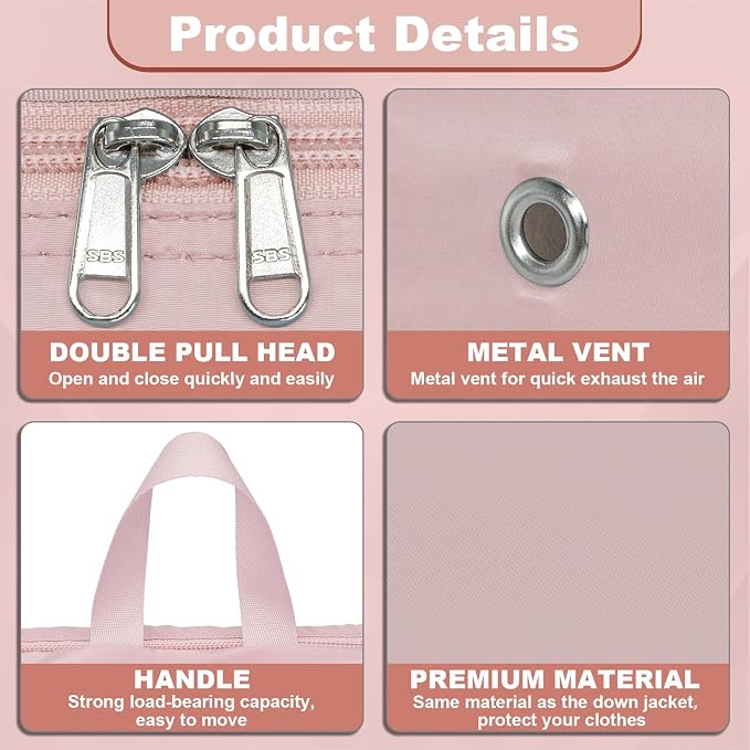 Packing Cubes for Travel Packing Organizers Compression Travel Cubes, Pink | Compression Packing Cubes Luggage Suitcase Organizer Bags Compression Bags for Travel Accessories - Image 4