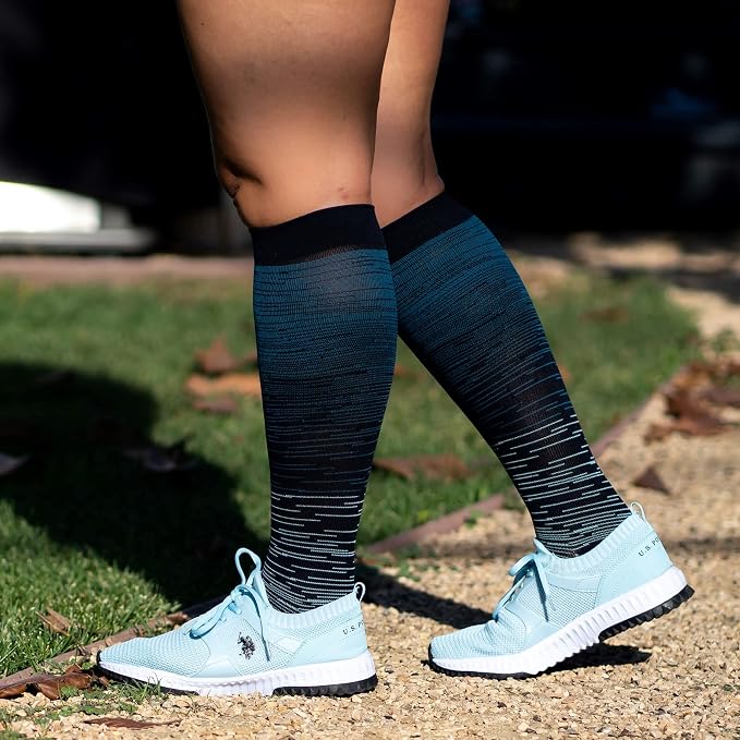 LEVSOX Wide Calf Compression Socks for Women & Men Extra Large Size Support Socks for Nurses Running Pregnant Travel, 15-20 mmHg - Image 7