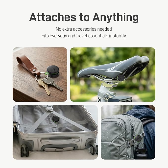 Epicka Tracker Tags with Adjustable Strap, 2-Year Battery, 4 Pack, Black | Works with Apple Find My (iOS Only), IP67 Waterproof, NFC-Enabled Item Finder for Keys, Luggage, Bikes, and Pets - Image 4