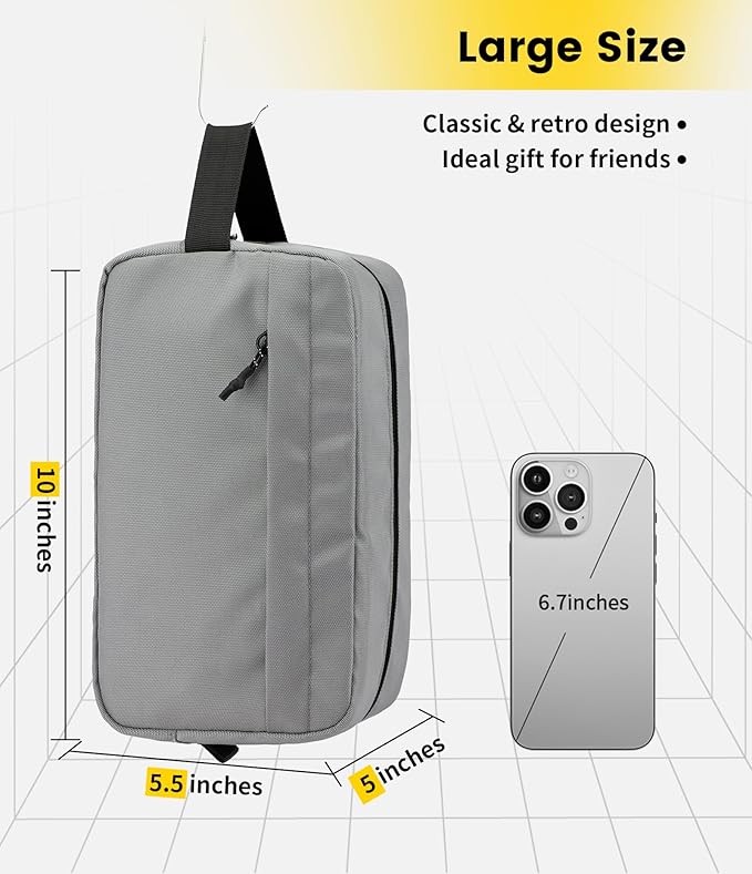 Vorspack Water Resistant Travel Toiletry Bag for Men Women | Travel Bag for Toiletries, Large Capacity, Organized Compartment, Travel Essentials, Suitable for Shaving, Makeup, Cosmetics - Image 2