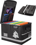 BALEINE Fireproof Document Box with Lock, Portable Fireproof Document Bag Waterproof Fire Proof File Boxes for Documents, File Organizer Box for Important Paperwork (Black, 16''x12.5''x11.5'') by BALEINE