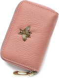 imeetu RFID Credit Card Holder, Small Card Wallet Women, Leather Card Case | Genuine Leather Women's Card & id Cases, Change Coin Purse with Zipper Keychain id Window, 20 Colors & 3 Styles, Daily, Gifts by imeetu