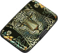 Mini RFID Aluminum Wallet Credit Cards Holder Business Card Case Metal ID Case for Men Women(Black Leopard) by ELFISH
