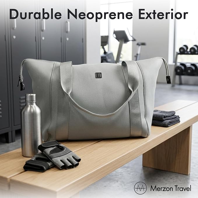 Today Duffle | 11L | NTB-713 Silver | Small Travel Gym Tote, Everyday & Weekend Trips, Sturdy Neoprene, Personal Item, Fits Under Airline Seat, TSA Friendly - Image 5