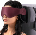Travel Pillow, Airplane Neck Pillow with 3D Eye Mask for Sleeping | Round Edge Plane Head Strap 360°Headrest Support for Long Flight, Stop Bobblehead, Travel Essential for Car Road Trip Red by Bonairest