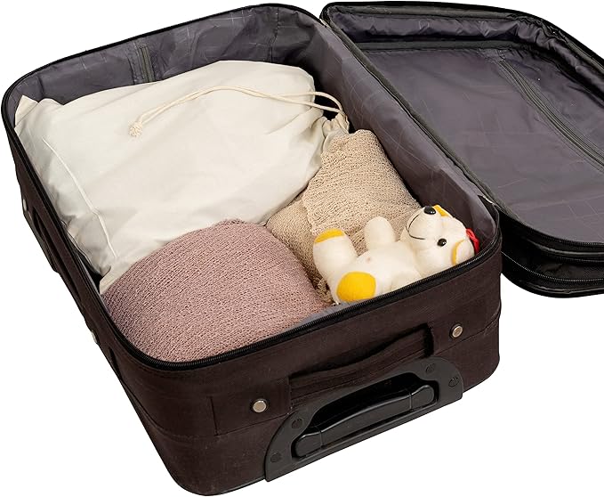 Shoe Bags for Travel Packing - Drawstring Sneaker Travel Bags - Cotton Cloth Shoe Dust Bags for Storage & Luggage - Washable Dust Cover Bags for Boots and Dress Shoes (3 Medium: 19"x15") - Image 6