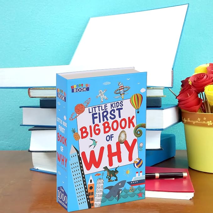 Book of Why Book Safe with Real Pages, Student Secret Compartment Items Storage Box with 3-Digit Combination Lock, Decorative Hidden Stash Box, Family Allowance Coin Bank, 9.3"x6.0"x2.3" - Image 9