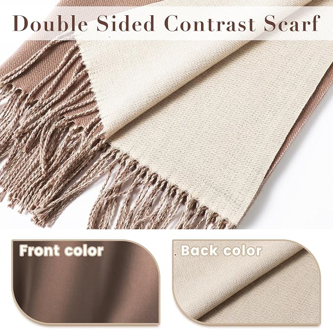 maamgic Women's Scarf Pashmina Shawls Blanket Scarf for Evening Dress | Soft Viscose Blend ,Lightweight,Large Scarf with Cozy Cashmere-Feel, Perfect For Weddings,Cruise Travel & Flights - Image 2