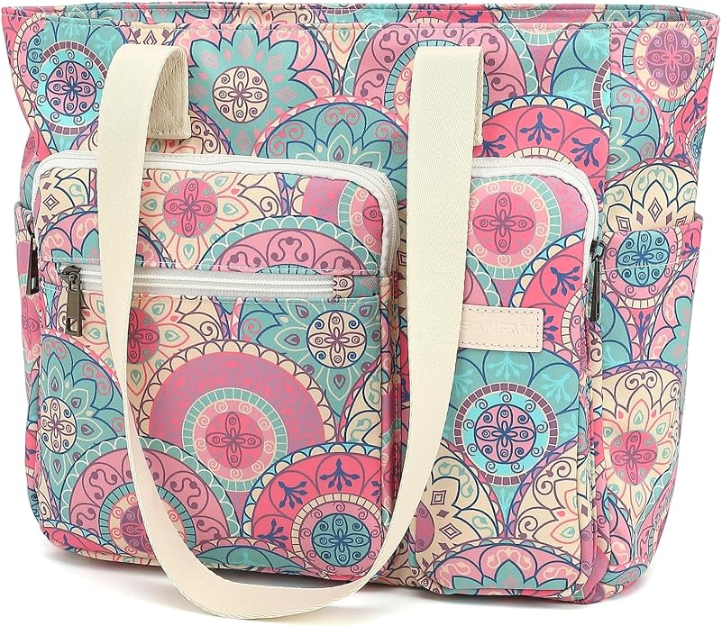 Women Tote Bag With Muti-Pockets,Lightweight Shoulder Bag,Large Capacity Handbag for Travel, Work, Gym - Image 7