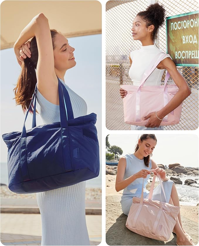 BAGSMART Tote Bag for Women, Tote Bag with Zipper Work Tote with Compartments Nurse Shoulder Hanbag for Travel, Gym - Image 2