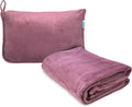 Bliss Faille Travel Pillow & Blanket Set, 2-in-1, Compact | Smooth Textured Fabric Feels Soft Against Skin, Packs Down Small for Flights or Camping, Machine-Washable Cover for Easy Care by Bliss