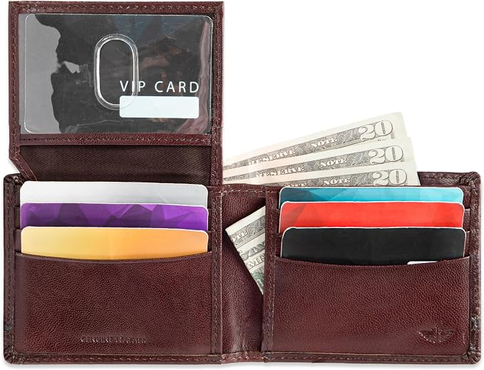 Dockers Men's Bifold Leather Wallet - Thin Slimfold RFID Blocking Security Smart Extra Capacity - Image 6