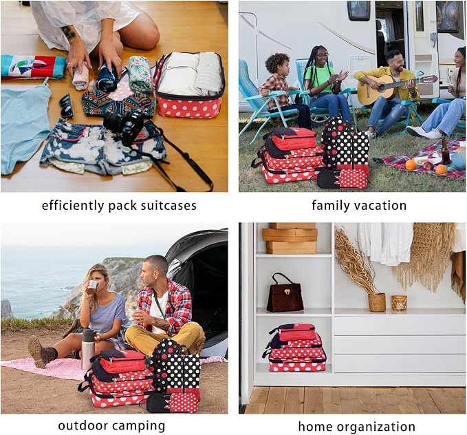 6 Pcs Compression Packing Cubes for Travel, Waterproof Luggage Organizer Washable Storage Bags Set - Packaging Cubes for Backpack Travel and Carry-Ons - Image 6